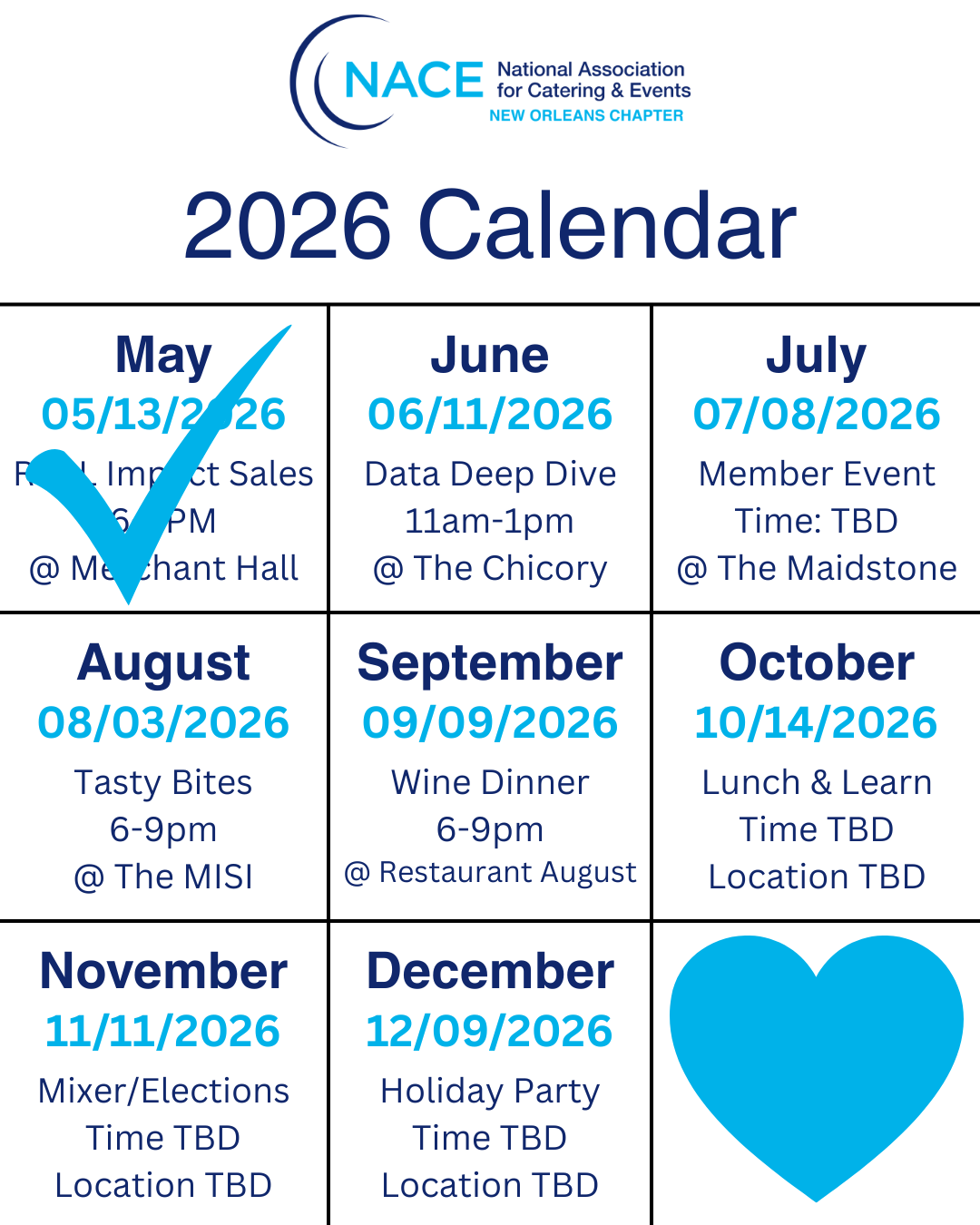 NACE ANNUAL EVENTS CALENDAR