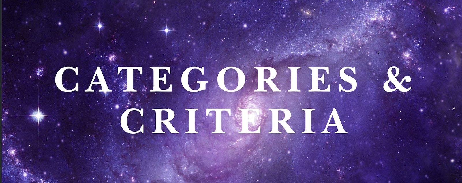 Categories + Criteria