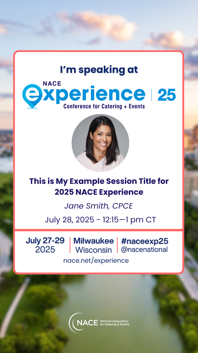 NACE Experience 2025 Speaker IG Story Template Example
