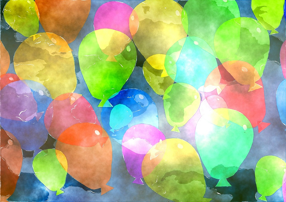abstract colorful balloons