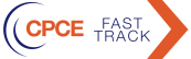 Blue and orange logo, CPCE Fast Track Online