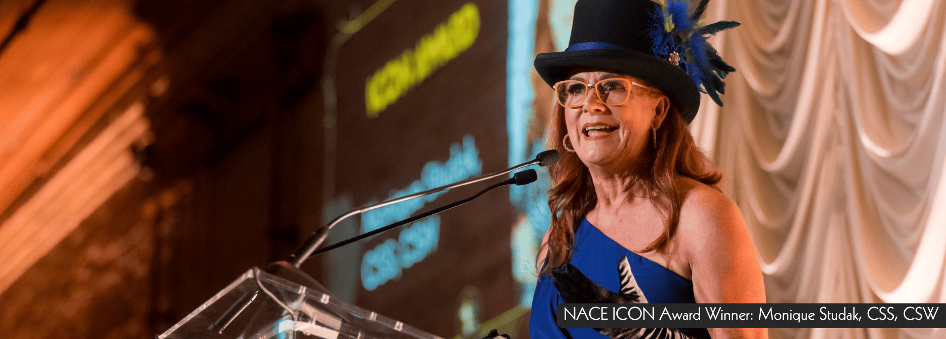 2024 NACE ICON Award Winner, Monique Studak, CSS, CSW. Photo by Front Room Studios.